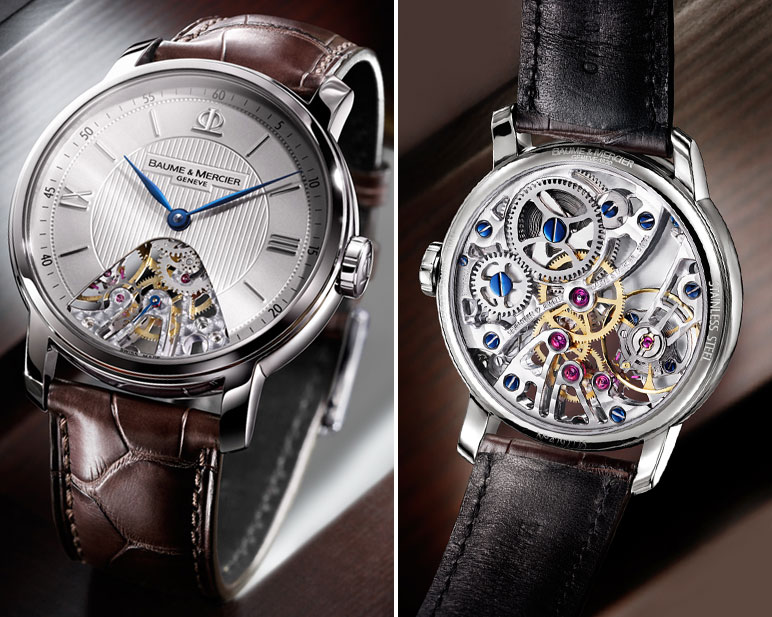 Baume and Mercier is known for its innovative movement presenting it in a 